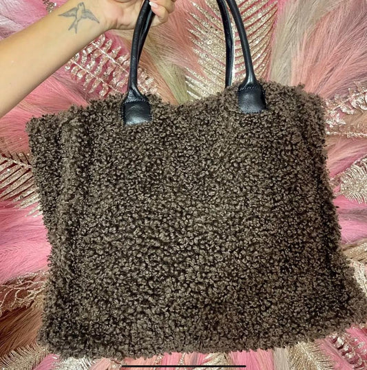 Sadie Shearling Fur + Leather Bag